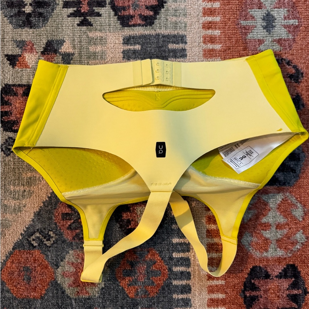 On Running Neon Yellow Endurance Sports Bra - Picture 2 of 2